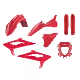 91374 Polisport Replica Plastic Full Kit In Red For Motorcycle And Atv