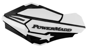 34428 Powermadd Inch Sentinel Handguards Atv Utv Mx Snowmobile Black/white