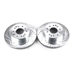 Powerstop 792088551177 Power Stop 63-82 Chevrolet Corvette Rear Evolution Drilled And Slotted Rotors - Pa