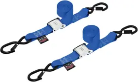 28623-s Powertye 1 1/2 Inch Cam-buckle With Safety Latch Hooks - Blue