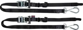 30572-sb Powertye Manufacturing Ratcheting Soft-tye Tie-downs With Swivel Latch 6ftl X 1.5 Inch W Black