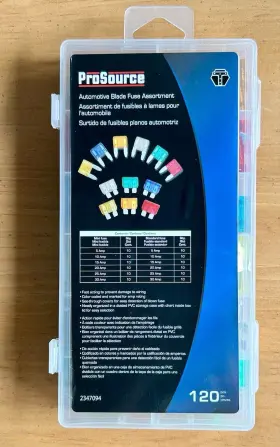 60106 Prosource Automotive Blade Fuse Assortment 118 Pieces Only Two Missing