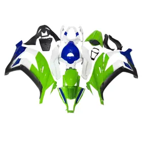 Fwzx10r-2011-24 Protek 934872215432 Green White Blue Fairings Kit For Kawasaki Ninja Zx10r 2011 - 2015 Abs Body