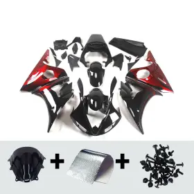 Fwr62003-46 Protek #pkyimo909 Plastic Fairings Kit For Yamaha Yzf-600 R6 2003 2004 03 04 Body Red Black