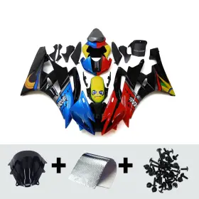 Fwr62006-94 Protek #pkyimo909 Injection Fairings Kit For Yamaha 2006 2007 Yzf-r6 06 07 Abs Bodywork Blue Red
