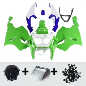 Fwzx7r-1996-13 Qin #kaqin Green White Fairing Kit For Kawasaki Zx7r 1996-2003 97 98 99 00 01 02 Body