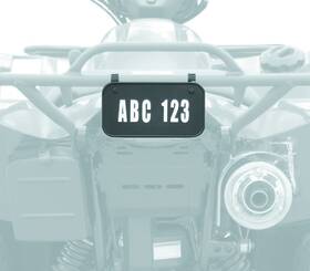 211906 Quadboss Atv License Plate Kit - Black