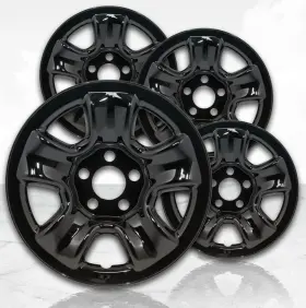 Qsk0118 Quickskins 4 Pack 16 Inch Gloss Black Wheel Skins For 2013-2017 Honda Crv Hubcaps Replacement