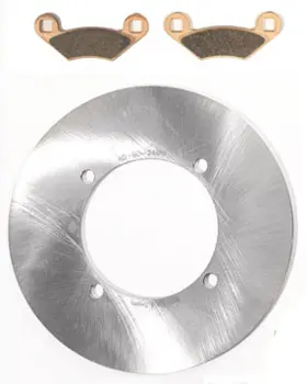 F-80074 Race-driven Rear Mudrat Brake Rotor And Pads Fits 2007 Polaris Sportsman 700 4x4 Efi