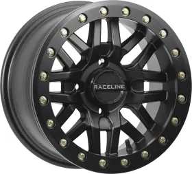 A91b-51056-55 Raceline Ryno Bdlk Wheel 15x10 4/156 5 Black Fits Polaris Rzr Models
