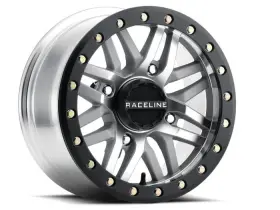 A91ma-47037 Raceline 10 Bl Ryno Black Machined Wheel 14x7 4x137 10mm Part