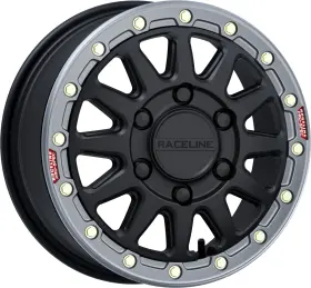 A14bg-56560 Raceline Wheels 74 Wheel - Alpha Front/rear Black/with Gun