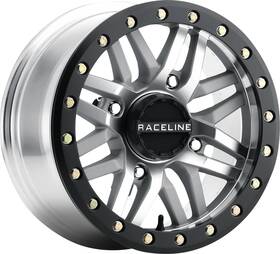 Raceline Wheels A91ma-51037-00 Wheel - Ryno Beadlock Front/rear Machined/with Black Ring
