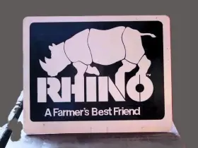 Mtcrhinosign001 Rhino Original Inch A Farmers Best Friend Metal Dbl Sided Sign