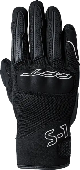 103196whi-07 Rst Ladies S-1 Mesh Street Riding Gloves Black/white Us 07