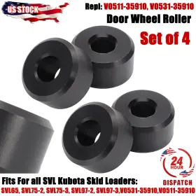 V0511-35910 Rynotriplex 4 Pcs Door Wheel Roller For All Svl Kubota Skid Loaders Svl65 Nylon #v0511-35910