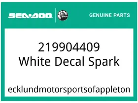 219904409 Sea-doo Oem Part White Decal Spark