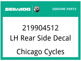 219904512 Sea-doo Oem Part Lh Rear Side Decal