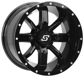 A88b-41011-55s Sedona Hollow Point Wheel 14x10 4/110 5 0mm Black