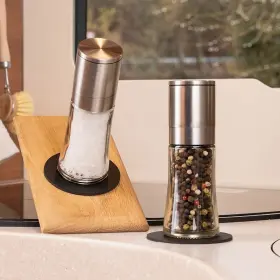 Gm-sp-4 Silwy Magnetic Salt And Pepper Shakers Glass / Stainless Magnet Base 6 Inch
