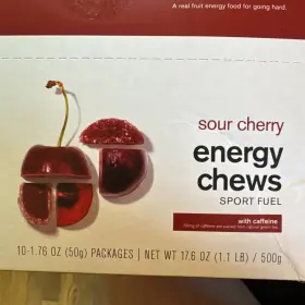 840366-04 Skratch Labs Sport Energy Caffeinated Chews - Sour Cherry 10 Servings