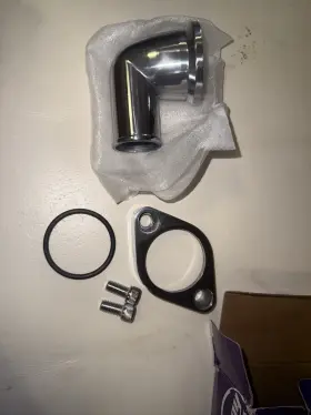 910-15821 Speedway Chevy Small Block V8 90 Degree Pivoting Aluminum Water Neck