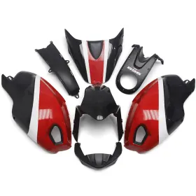 Qfspswen0909 Spmoto 696-2009-07 #qfspswen0909 Black Red Fairings For Ducati 696/796/795/m1000/m1100 2009 2010 2011 Body Kit