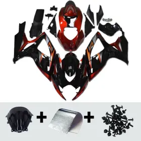 Spcgcnf88 Spmoto Fwk6-108 #spcgcnf88 Abs Fairing Kit For Suzuki 2006 2007 Gsxr600 Gsxr750 K6 06 07 Body Red Black
