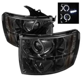 Spyder 847245009517 5009517 Fits Chevy Silverado 1500 07-13 Projector Headlights Led Halo Le