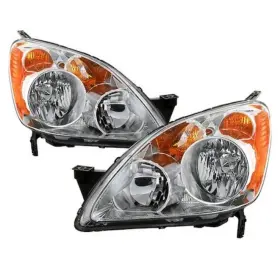 9945557 Spyder Auto 2005-2006 Honda Cr-v Headlight Assembly Set Of 2 Amber / Clear