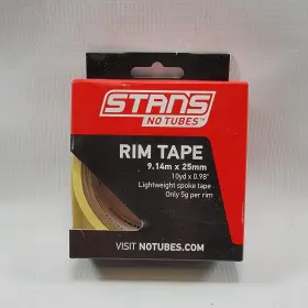 As0033 Stans No Tubes Rim Tape Yellow 25mm X 9.14m Roll