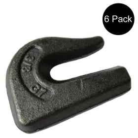 11-38wgh Stevens Lake Parts Set Of 6 Weldable / Weld On G70 Grab Hook 3/8 Inch Chain Tow Rigging Truck Trailer