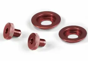 Ya0817r Stilo Helmet Visro Pivot Screw Kit - St5 Series Aluminum Red