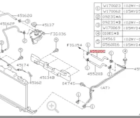 45520fe170 Subaru Genuine Oem Transmission Cooler Hose 06-07 Impreza 06-08 Forester A/t