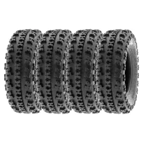 A027 Sunf 842915192230 22x7-10 22x7x10 Sport Race Atv Utv Knobby Tire 6 Pr - Set Of 4