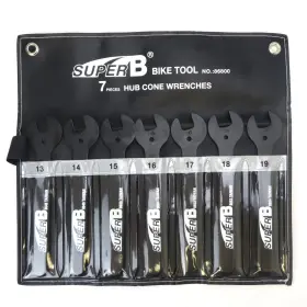 86800 Super B Bicycle Mechanic Cone Wrench Set Of 7 13-19mm Bike Tools Hub Adjustment