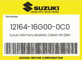 12164-16g00-0c0 Suzuki Genuine Bearing Crank Pin Brown -