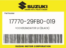 17770-29fb0-019 Suzuki Genuine Cover Radiator Lh Black -