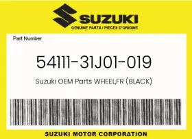 54111-31j01-019 Suzuki Genuine Wheel Fr Black -