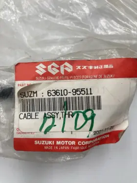 63610-95511-000 Suzuki 6361095511000 New Throttle Cable Genuine Oem Part