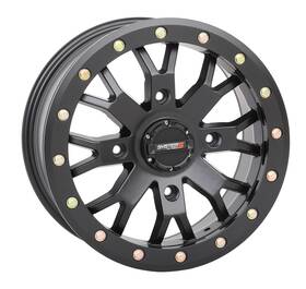 System 3 14s3-31371 Sb4 Bl Wheel 14x10 5 5mm 4/137 Matte Black Fits Can-am Maverick &