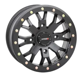 14s3-31371 System 3 Sb4 Bl Wheel 14x10 5 5mm 4/137 Matte Black Fits Can-am Maverick &