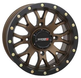 System 3 18s3-1237 St3 Wheel 18x7 4 10mm Fit Atv/utv 4/137 Matte Bronze/black