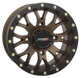 18s3-1237 System 3 St3 Wheel 18x7 4 10mm Fit Atv/utv 4/137 Matte Bronze/black
