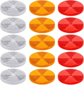 Ug-tallew-3418 Tallew 15 Pack 3.165 Inch Front Round Reflector For Driveway Fence Gate