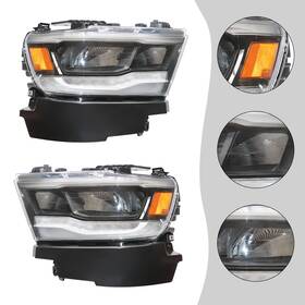 Tbvechi 68316082ag 68316082ah Fits For 19-24 Ram 1500 Rebel/laramie Non-laramie Longhorn Headlight Headlamp