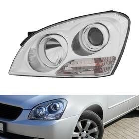 Tbvechi Ki2502132 Headlight For 2007-2008 Kia Optima Halogen Left Driver Headlamp Chrome Housing