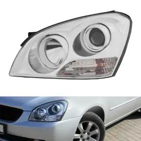 Ki2502132 Tbvechi Headlight For 2007-2008 Kia Optima Halogen Left Driver Headlamp Chrome Housing