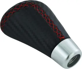 Gearknobb014a Temzzer Gear Shifter Knob Leather Shift Lever Stick Handle For Most Red Stitches