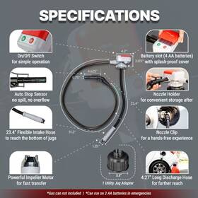 Terapump 20176 For Trfa01-xl-fuel Transfer Pump W / Extended Hoses